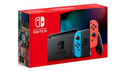 Купить Игровая консоль Nintendo Switch красный неон / синий неон с улучшенным временем автономной работы (MOD. HAC-001-01)
