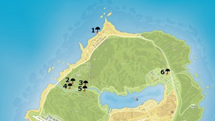 GTA V - Карта прыжков с парашютом
