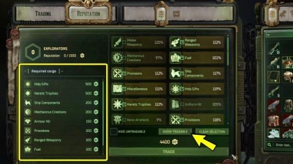Гайд по репутации фракций в Warhammer 40,000: Rogue Trader