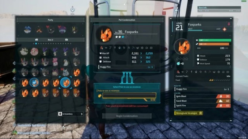 Как продавать и усиливать палов (существ) в Palworld