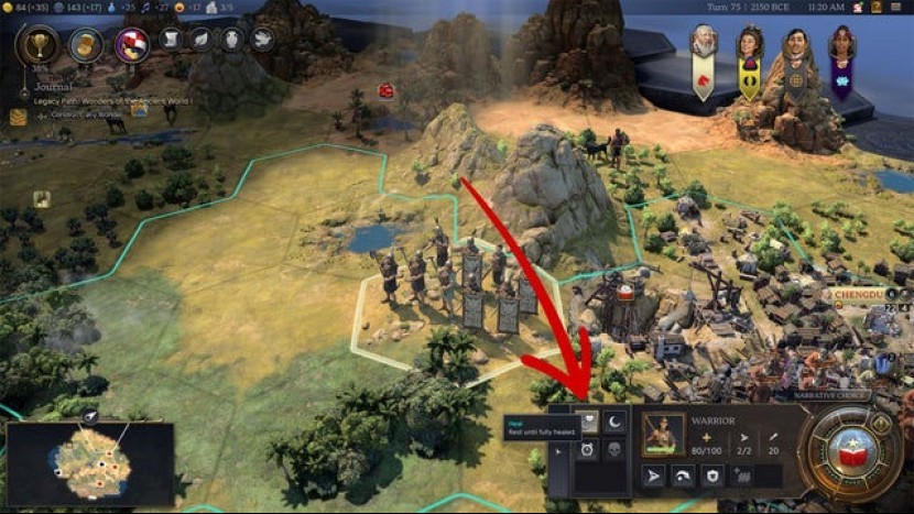 Как лечить отряды в Civilization 7