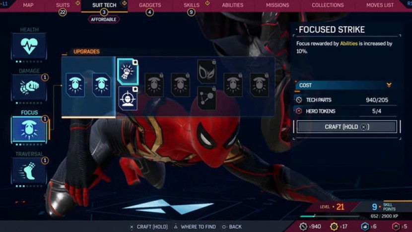 Как получить технические детали в Marvel's Spider-Man 2