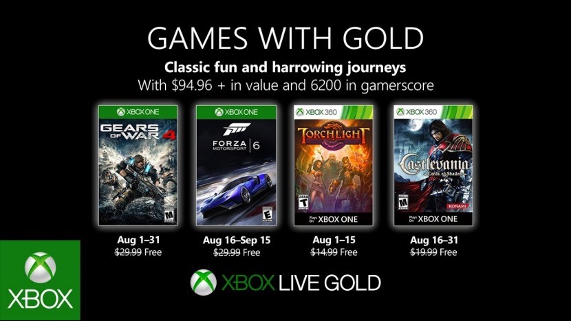Анонсированы бесплатные игры для Xbox Live Gold на август 2019 года