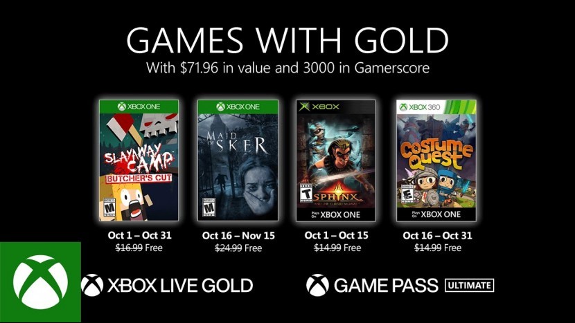 Стали известны бесплатные игры Xbox Live Gold и Game Pass Ultimate на октябрь 2020