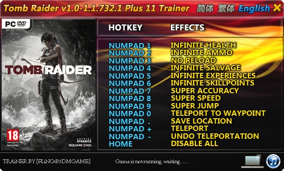 скачать Tomb Raider (2013): +11 Трейнер/Trainer [1.0 ~ 1.1.732.1] {FLiNG}