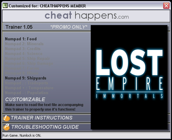 скачать Lost Empire: Immortals (1.05) +2 трейнер
