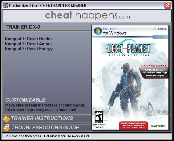 скачать Lost Planet: Extreme Condition Colonies Edition (1.0) +3 трейнер