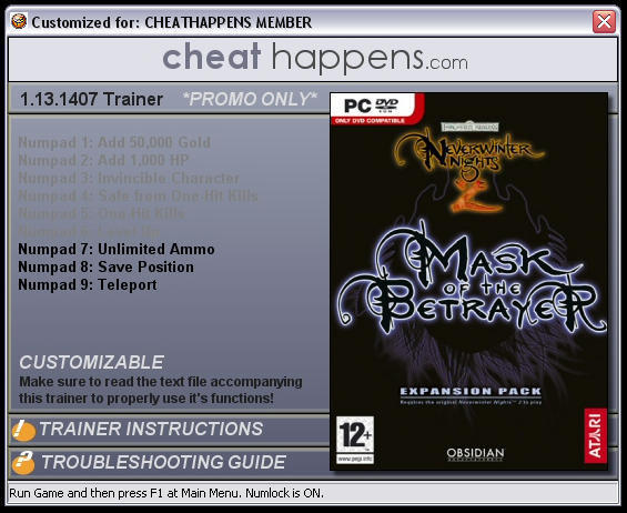 скачать Neverwinter Nights 2: Mask of the Betrayer (1.13.1407) +3 трейнер