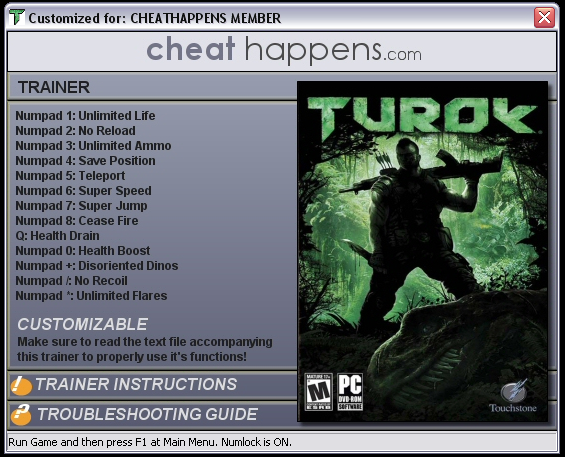 скачать Turok (1.0) +13 трейнер