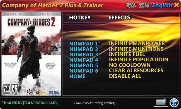скачать Company of Heroes 2: +6 трейнер/Trainer [All Versions] {FLiNG}