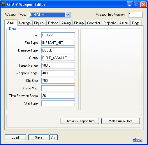 скачать GTA IV Weapon Editor