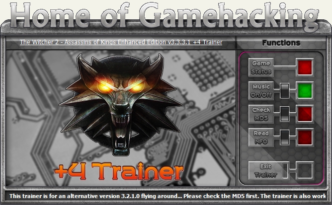 скачать The Witcher 2 - Assassins of Kings Enhanced Edition: Трейнер/Trainer (+4) [3.4.4.1 ~ 3.4.4.2]