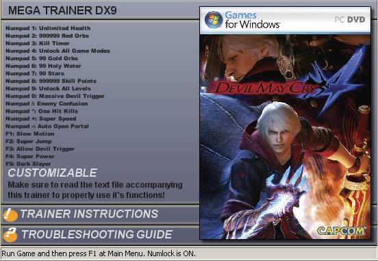 скачать Devil May Cry 4: Трейнер (+19) [DX9]