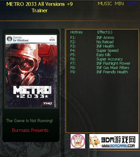 скачать Metro 2033: Трейнер/Trainer (+9) [All Versions: 1.0/1.1/1.2 etc] 