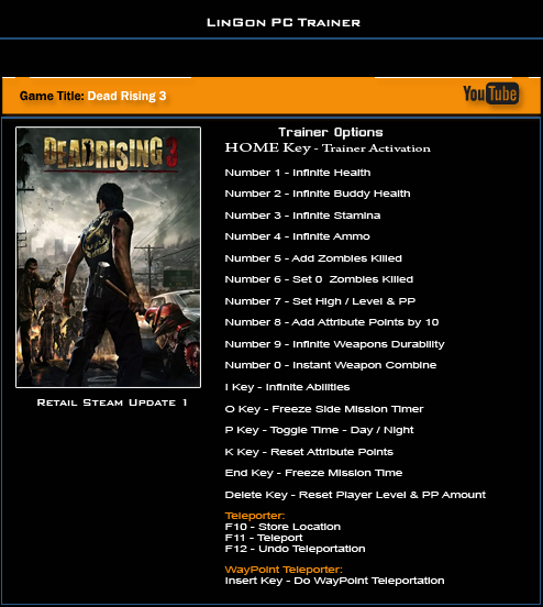 скачать Dead Rising 3: Трейнер/Trainer (+19) [Update 1]