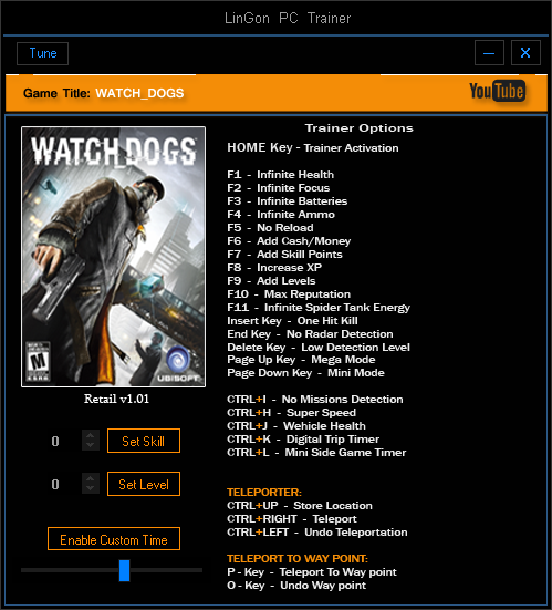 скачать Watch_Dogs: Трейнер/Trainer (+26) [1.01]