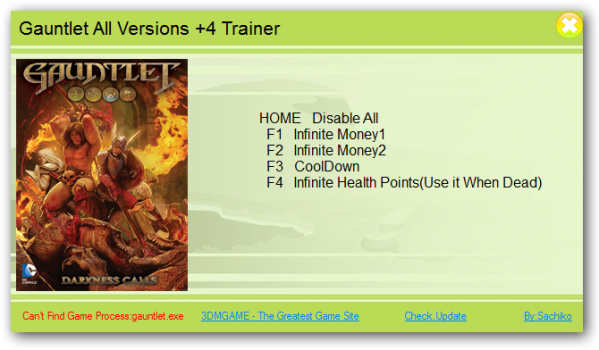 скачать Gauntlet: Трейнер/Trainer (+4) [All Versions]