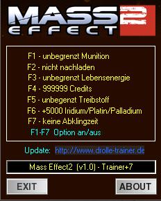 скачать Mass Effect 2: Трейнер (+7) [1.0]
