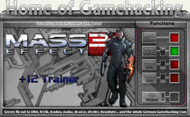 скачать Mass Effect 3: Трейнер/Trainer (+12) [1.5.5427.124]