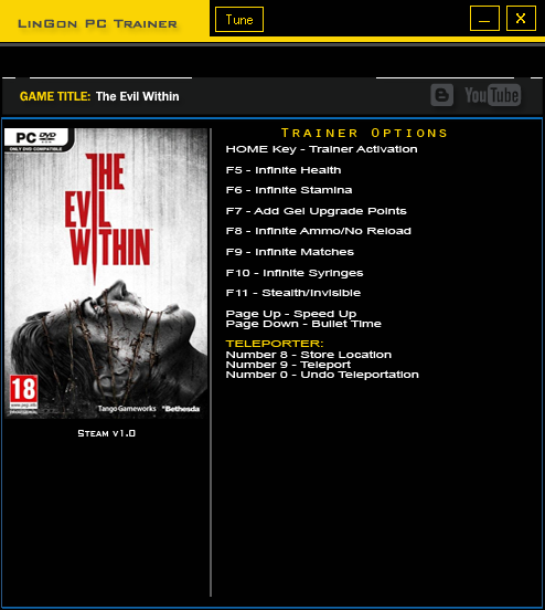 скачать The Evil Within: Трейнер/Trainer (+11) [1.0] 