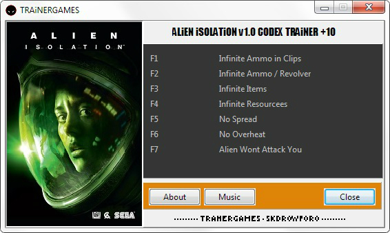 скачать Alien: Isolation: Трейнер/Trainer (+7) [1.0]