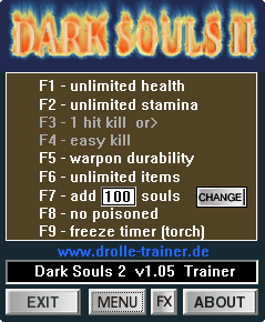скачать Dark Souls 2: Трейнер/Trainer (+9) [1.05] 