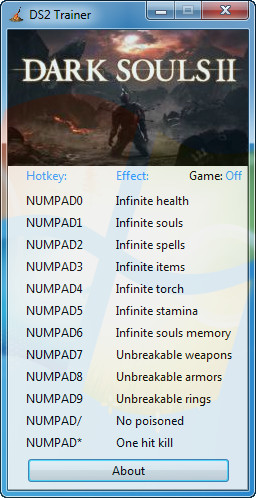 скачать Dark Souls 2: Трейнер/Trainer (+12) [1.05 regulation v1.10]