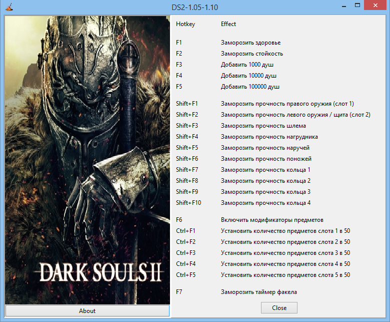 скачать Dark Souls 2: Трейнер/Trainer (+21) [1.05 regulation 1.10] 