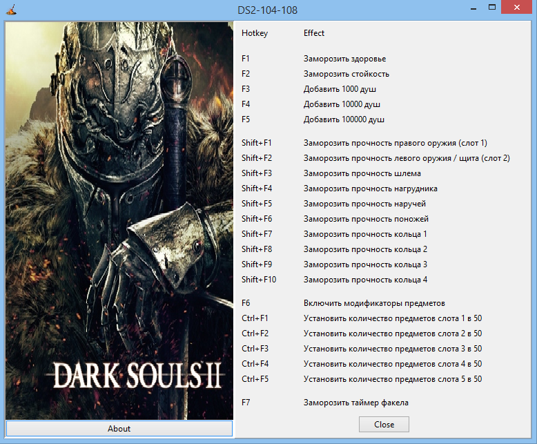 скачать Dark Souls 2: Трейнер/Trainer (+21) [1.04 regulation 1.08] 