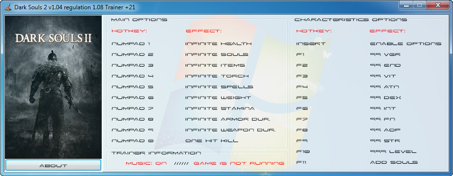 скачать Dark Souls 2: Трейнер/Trainer (+21) [1.04 regulation 1.08]
