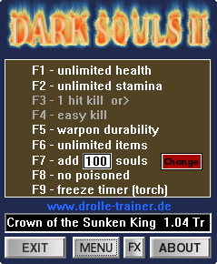 скачать Dark Souls 2 ~ Crown of the Sunken King: Трейнер/Trainer (+9) [1.04] 