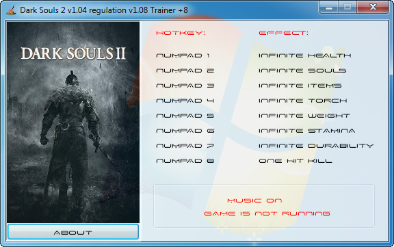 скачать Dark Souls 2: Трейнер/Trainer (+8) [1.04 regulation 1.08]