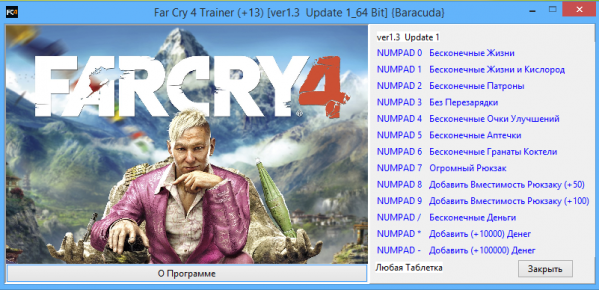 скачать Far Cry 4: Трейнер/Trainer (+13) [1.3 Update 1_64 Bit] 