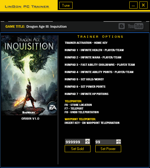 скачать Dragon Age ~ Inquisition: Трейнер/Trainer (+10) [1.0] 