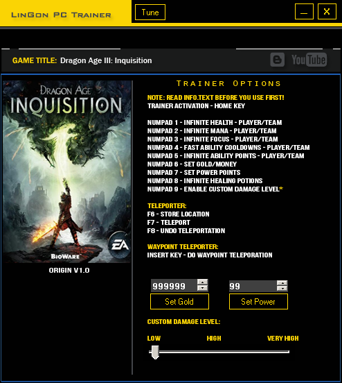 скачать Dragon Age ~ Inquisition: Трейнер/Trainer (+12) [1.0] 