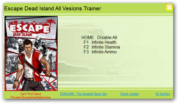 скачать Escape Dead Island: Трейнер/Trainer (+3) [All Versions] (fixed)