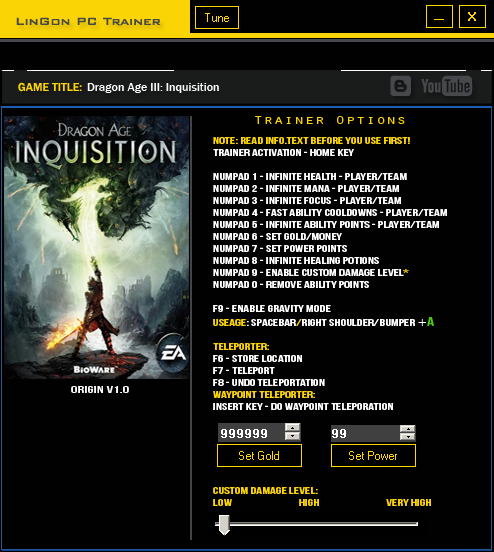 скачать Dragon Age ~ Inquisition: Трейнер/Trainer (+14) [1.0]