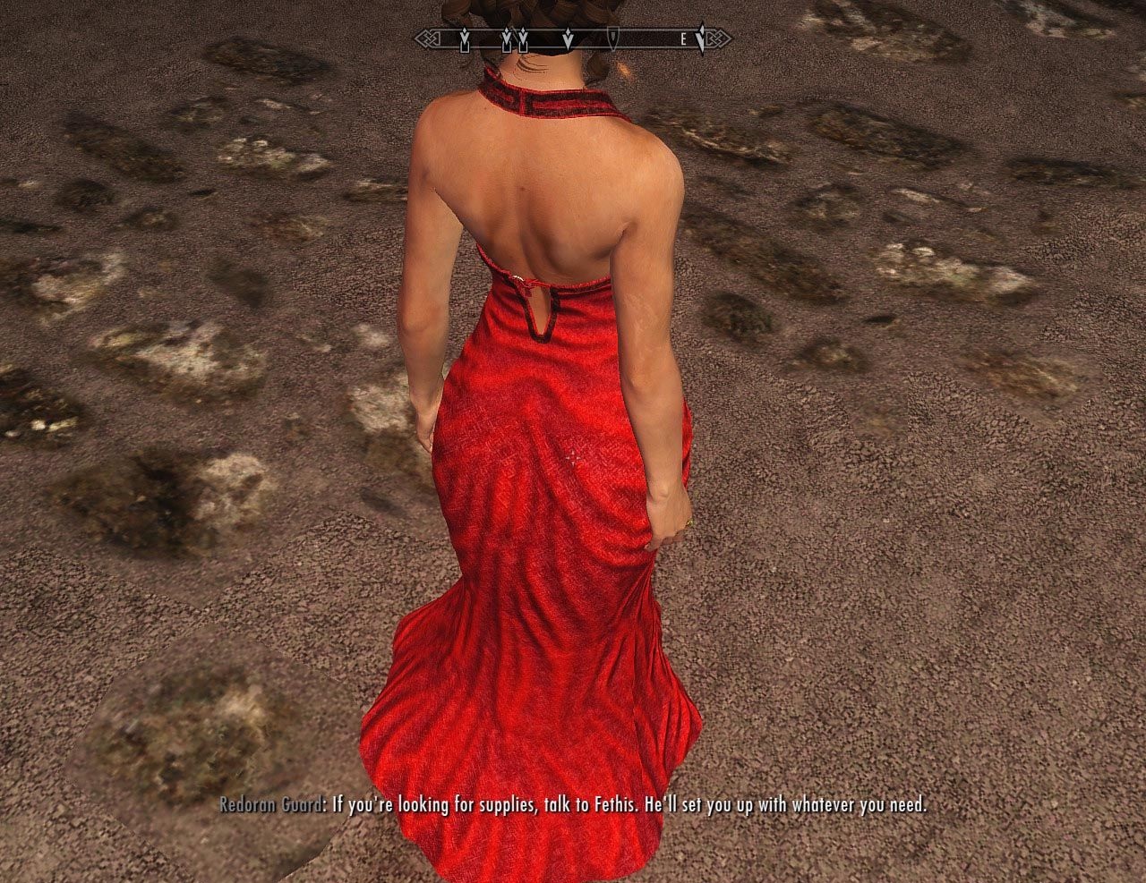 скачать Skyrim: Красное платье - UNP