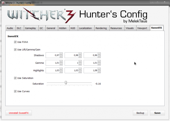 скачать Witcher 3 Hunter's Config [редактирование настроек графики в игре]