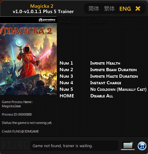 скачать Magicka 2: Трейнер/Trainer (+5) [1.0 - 1.0.1.1] 