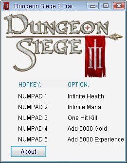 скачать Dungeon Siege 3: Трейнер/Trainer (+5) [1.1] 