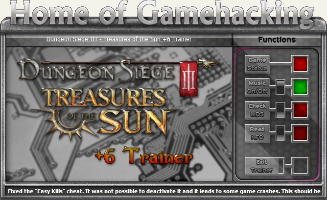 скачать Dungeon Siege 3 - Treasures of the Sun: Трейнер/Trainer (+6) [1.0: Fixed Version] 