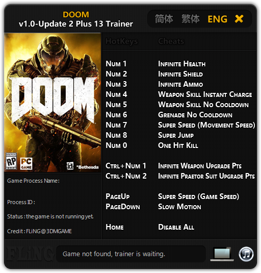 скачать Doom 4: Трейнер/Trainer (+13) [1.0 - Update 2]