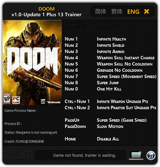 скачать Doom 4: Трейнер/Trainer (+13) [1.0 - Update 1]