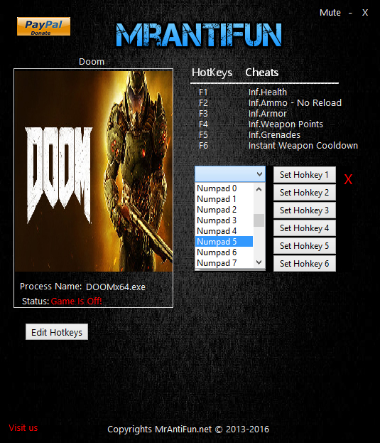 скачать Doom 4: Трейнер/Trainer (+7) [1.00: x64]