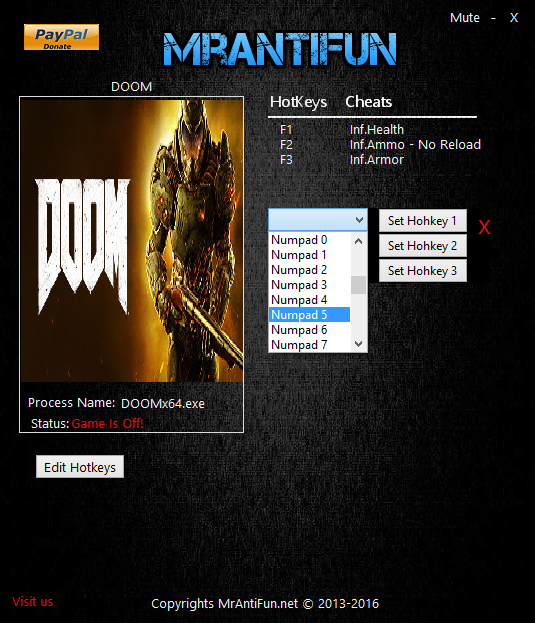 скачать Doom 4: Трейнер/Trainer (+4) [1.00: x64]