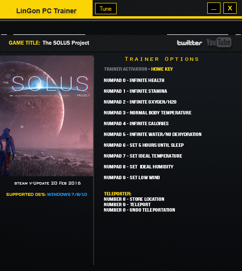 скачать The Solus Project: Трейнер/Trainer (+12) [Update 20 Feb]