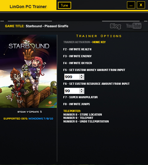 скачать Starbound: Трейнер/Trainer (+9) [Update 5]