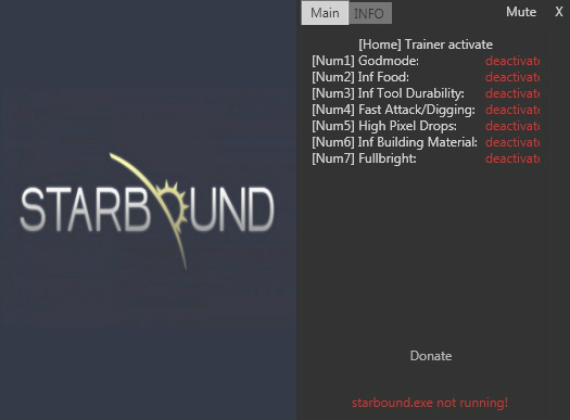 скачать Starbound: Трейнер/Trainer (+7) [Upbeat Giraffe v2 p666] 