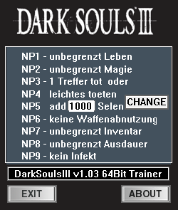 скачать Dark Souls 3 :Трейнер/Trainer (+9) [1.03]